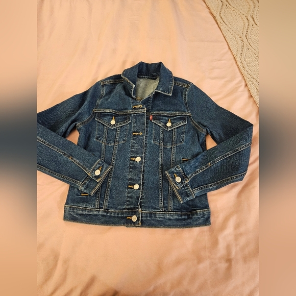 Levi's Trucker Jacket Size S 100% Cotton Blue Denim - Picture 1 of 4